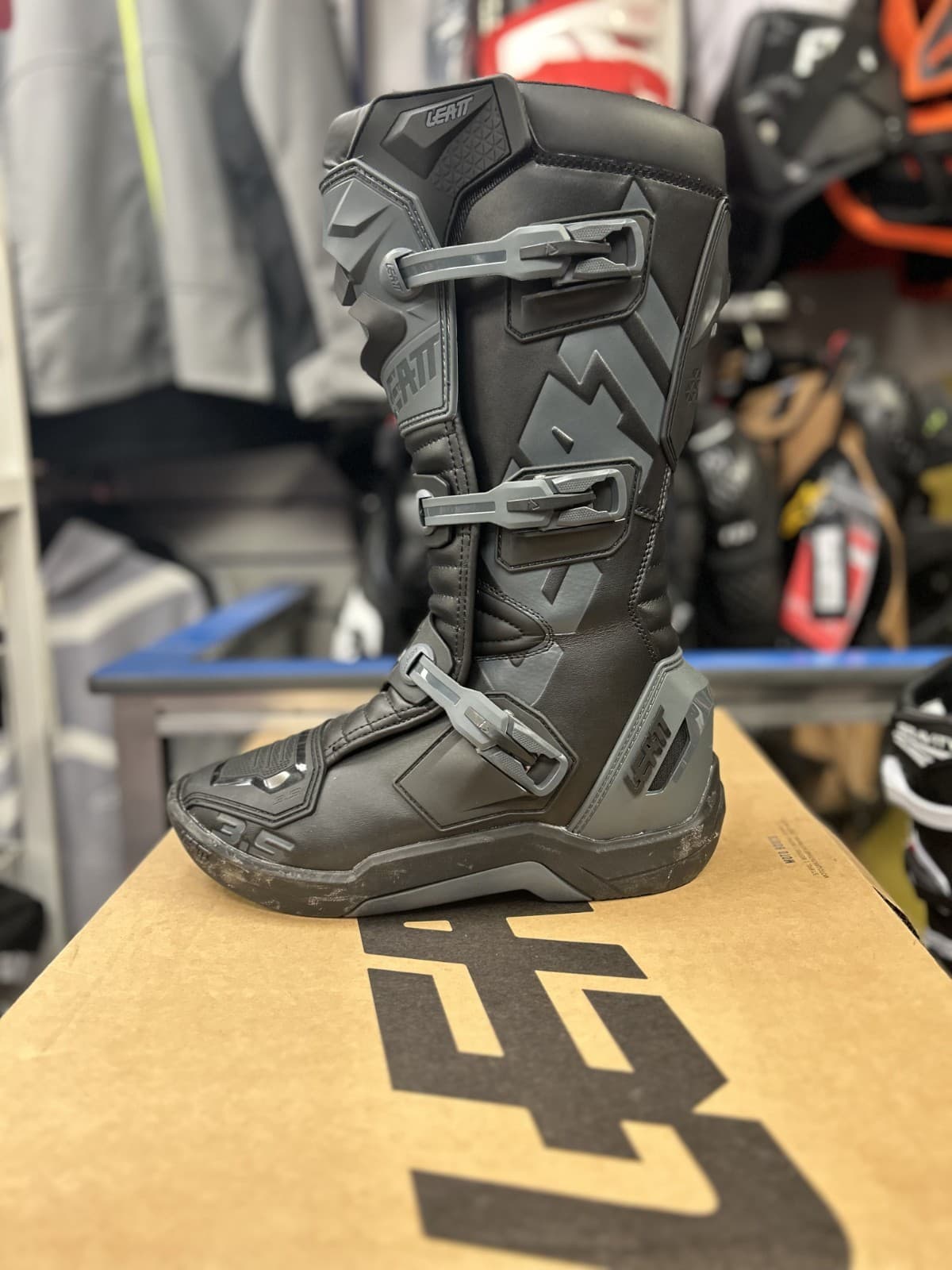 Leatt 3.5 motcross/enduro boots black/grey