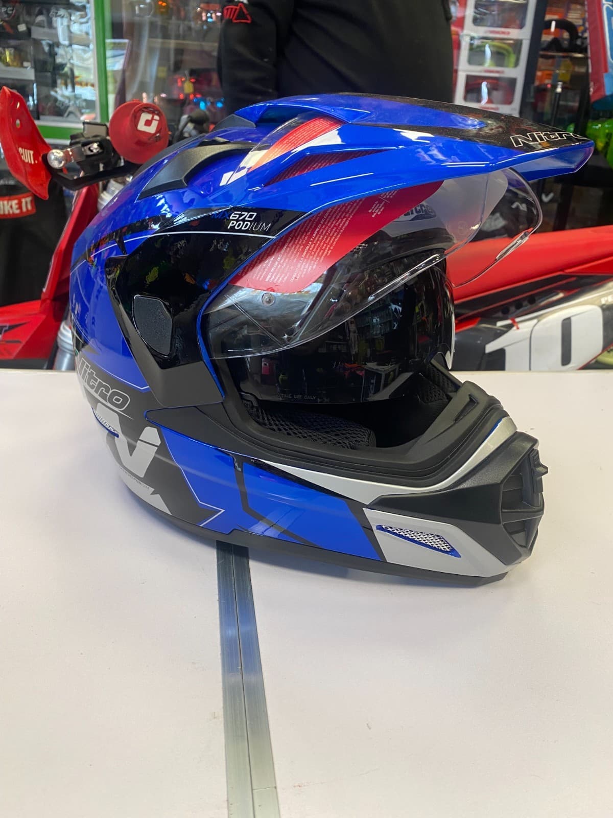 Nitro MX670 podium helmet motocross/enduro/offroad blue