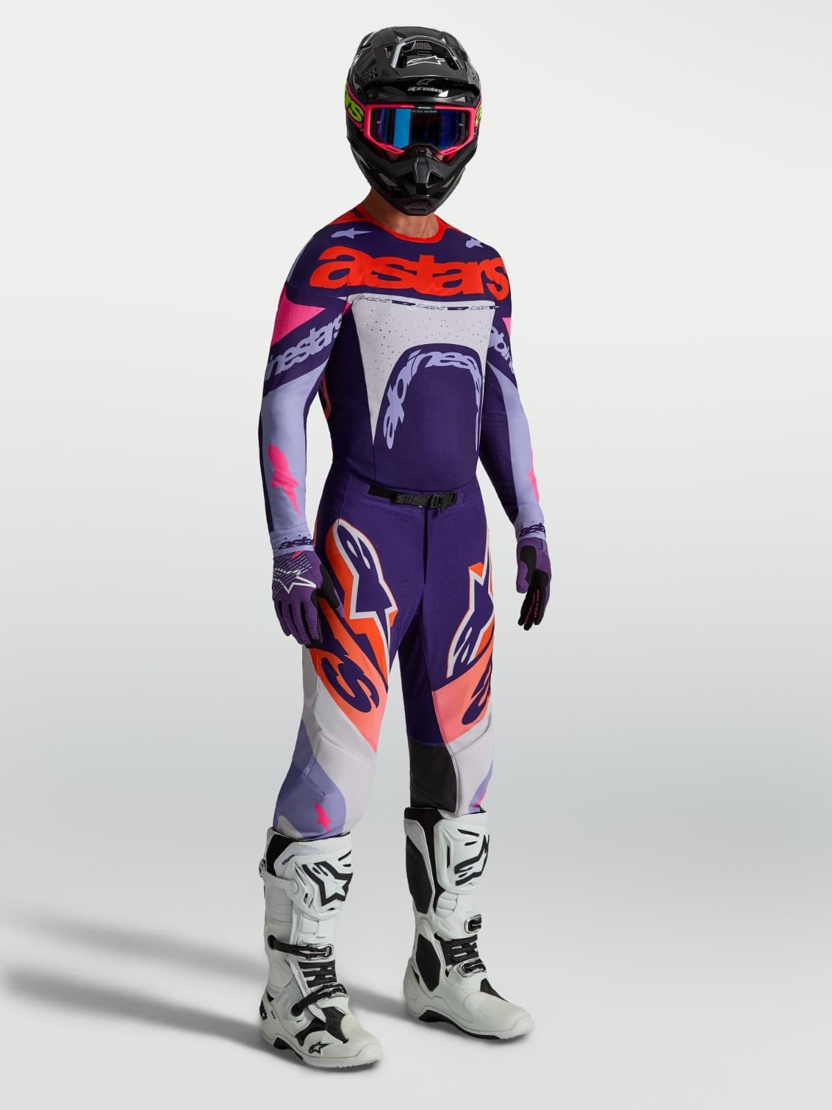 Alpinestar SuperTech Youth Dyna 2027 Full Motocross/Enduro Kit Violet Purple