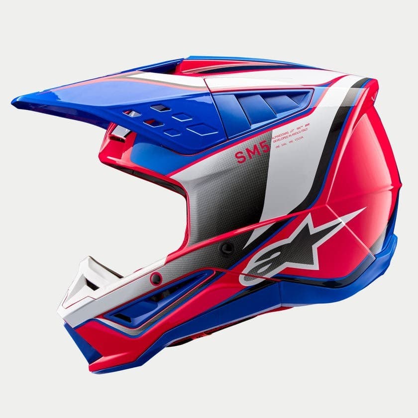 Alpinestars S-M5 sail helmet 22.06 motocross/enduro/off-road blue/pink/white