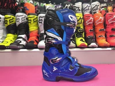 Alpinestars TECH7s yamaha youth motocross/enduro boots blue/black/white