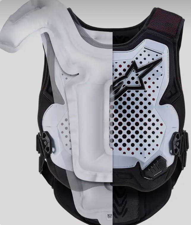 ALPINESTARS TECH AIR MX SYSTEM PROTECTION BODY ARMOUR WHITE MOTOCROSS AIRBAG NEW
