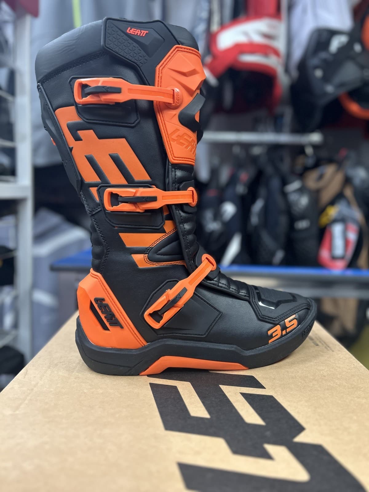Leatt 3.5 motocross/enduro boots orange/black