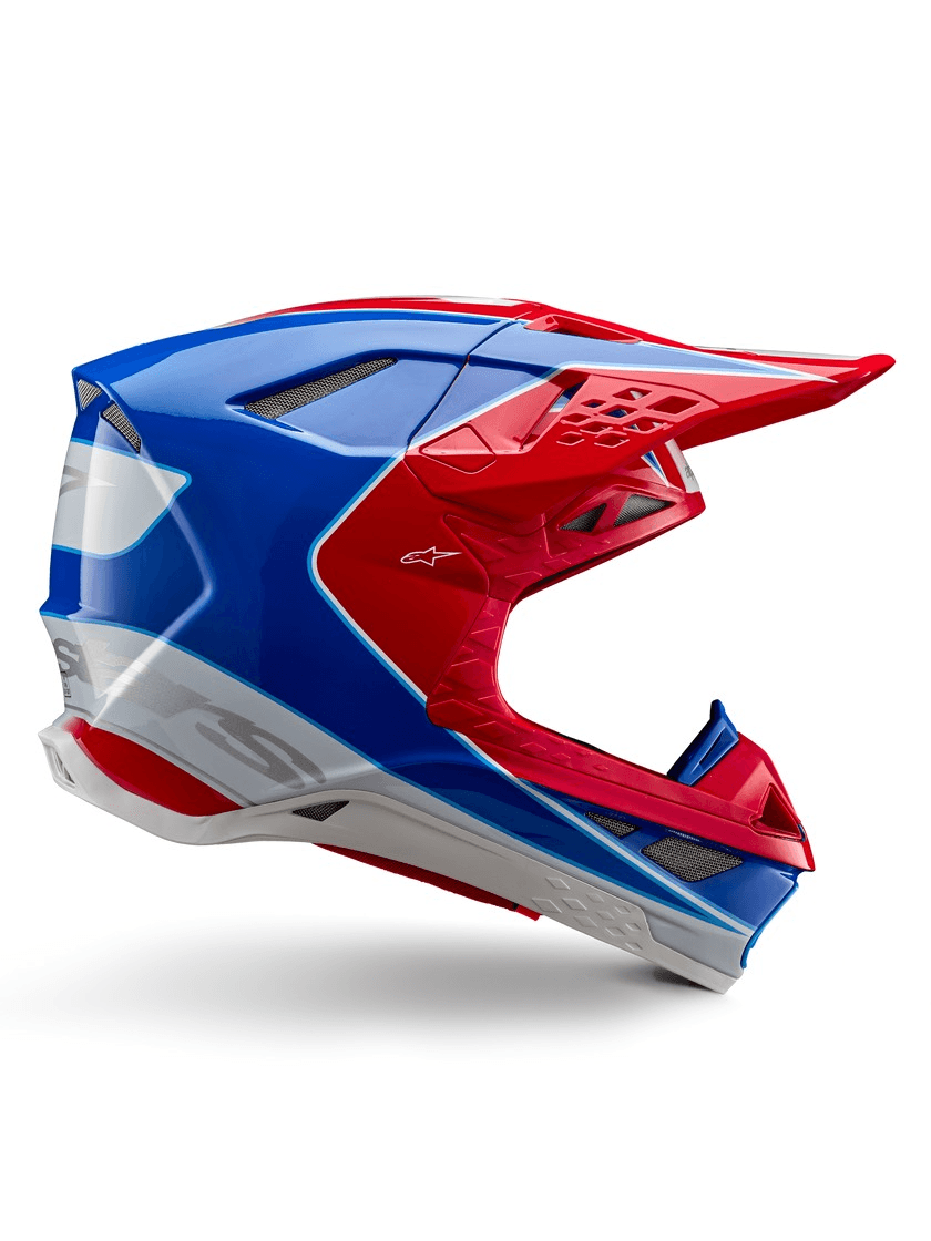 Alpinestars S-M10 helmet ECE 22.06 motocross/enduro/off-road red/blue/white